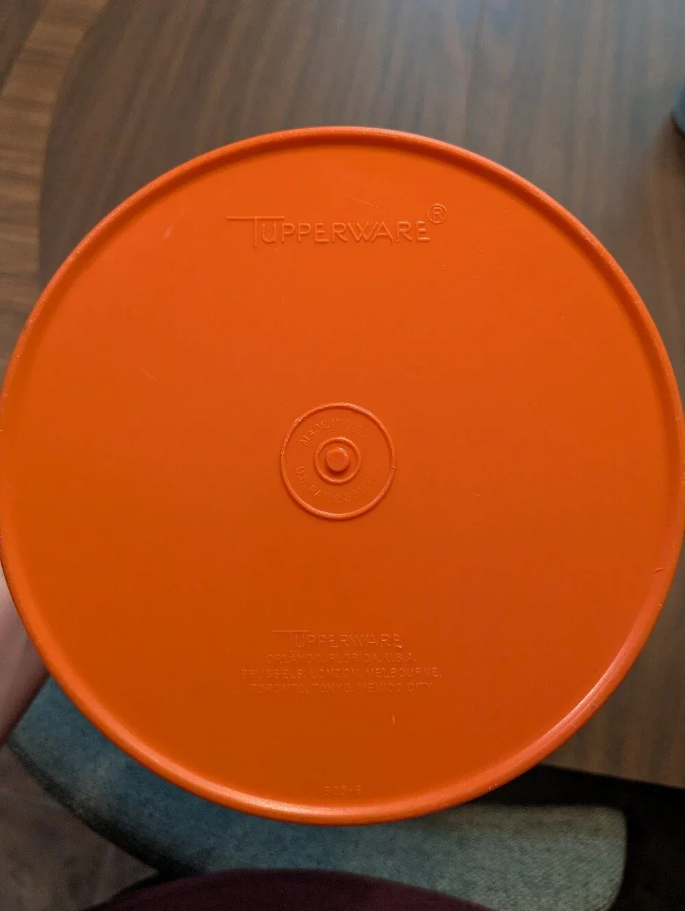 Vintage Orange Tupperware Canister